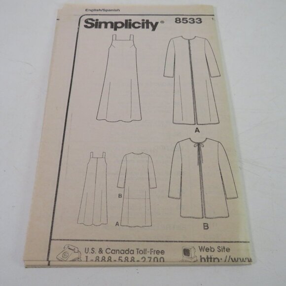simplicity 8533 Mary Duffy sleeveless dress, jacket UNCUT sewing pattern - Picture 4 of 9